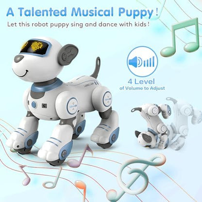 VATOS Remote Control Robot Dog Toy for Kids - Interactive Touch & Follow 17 Functions Robot Dog Pet, Programmable Smart Walking Puppy Intelligent Dancing Dog Robot Toys for Girls 3-12 Gifts - Image 6