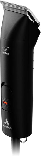 Side angle view highlighting the ergonomic grip of the cool running professional animal clipper.