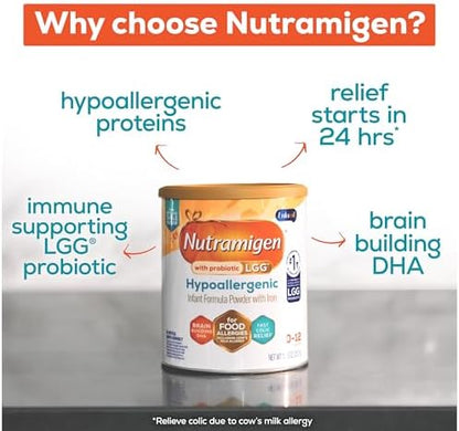 Enfamil Nutramigen formula ingredients and nutritional information
