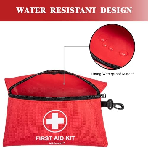 Close up of the durable zipper and waterproof nylon material on the Atickyaid pouch.