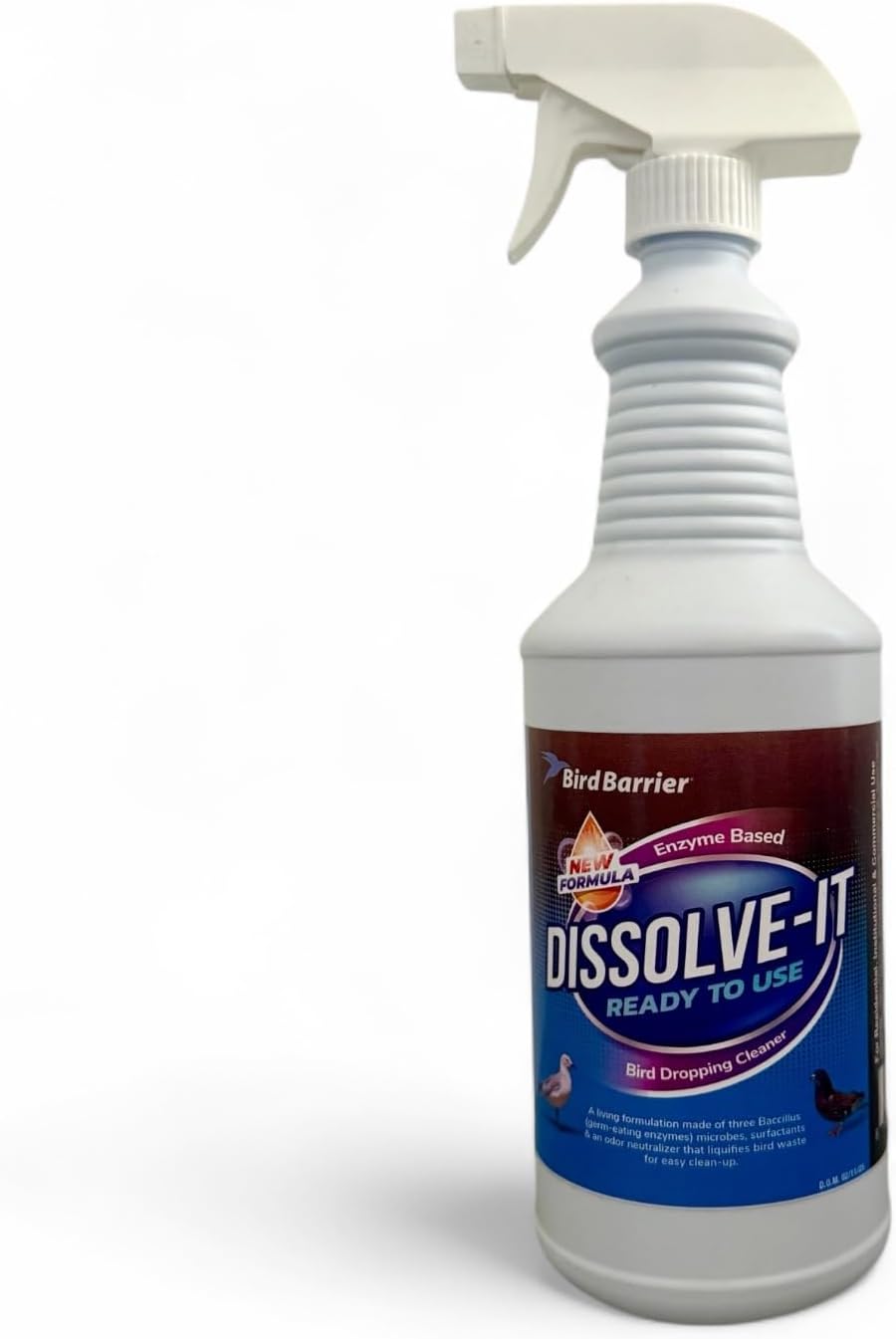 Bird Barrier Dissolve-It Max Enzyme Cleaner - Bird Dropping Cleaner - Dissolves Waste - Treat Affected Areas Before Installing Bird Control Products - Cleans pet stains - 1 Pint Makes 1/2 Gallon - Image 10