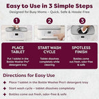 Universal bottle washer detergent tablets in packaging