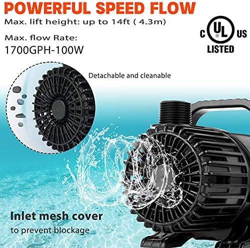 WaterRebirth high flow pump showing intake cage