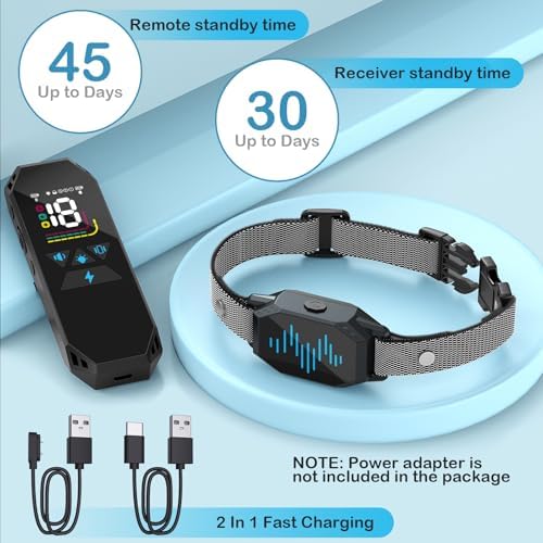 Dog Training Collar with Remote Control, 2500FT Coverage Range and 4 Training Modes, IP67 Waterproof Rechargeable E Collar for Dogs Training for All Breed - Image 6