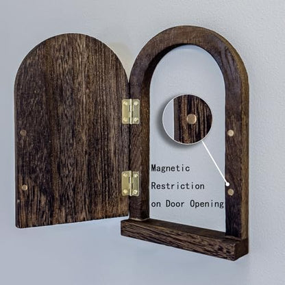Close up view of MaxForJoys Paulownia wood grain texture and door handle