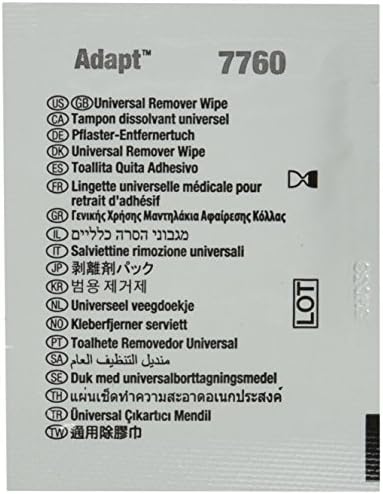 Individually wrapped Hollister 7760 universal remover wipes for ostomy care