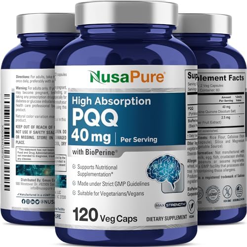 Non GMO and vegan certified logos on NusaPure PQQ supplement