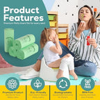 Fanjamz portable toilet bags showing leak-proof material detail
