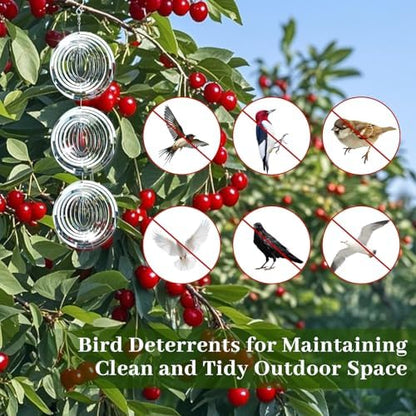 Durable aluminum wind spinner reflecting sunlight in an outdoor garden.