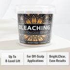 Lazibudgha mild low ammonia hair color remover powder for platinum blonde transformation.