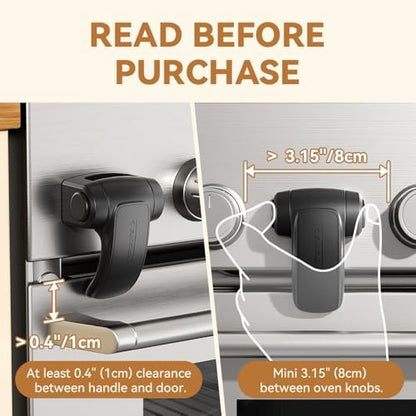 Side profile of Eudemon heat resistant oven door lock