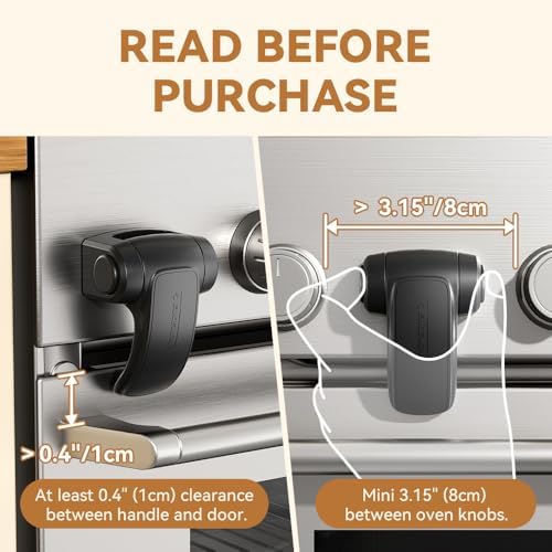 Side profile of Eudemon heat resistant oven door lock