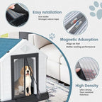 Chagol ventilated pet mosquito screen door on indoor wire crate