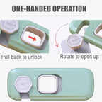 Qyeswhsr fridge lock installed on white kitchen appliance