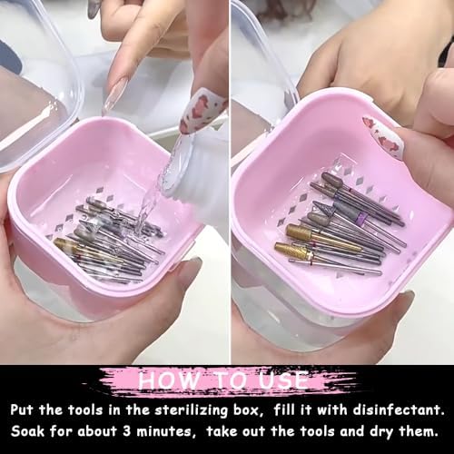 Side view of Sutokaka nail tool soaking tray with translucent lid