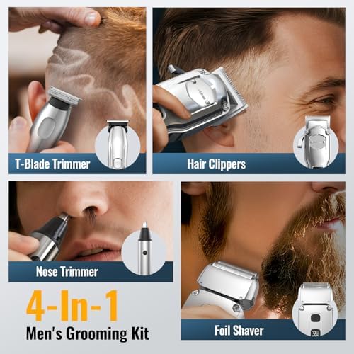 Close up of the carbon steel T blade trimmer head on the Jack and Rose electric shaver