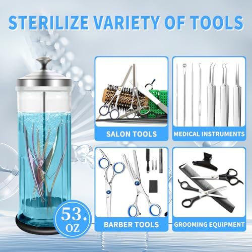 Anti-slip silicone base of Soiiw barber disinfectant jar