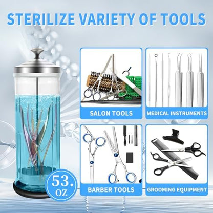 Anti-slip silicone base of Soiiw barber disinfectant jar