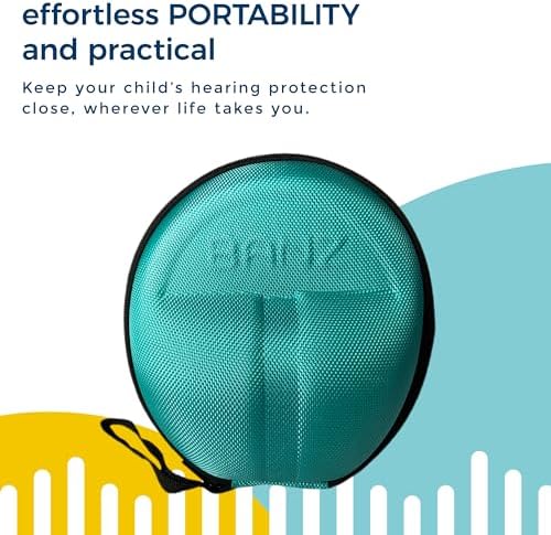 Close up of Banz branded hard shell ear defender storage case