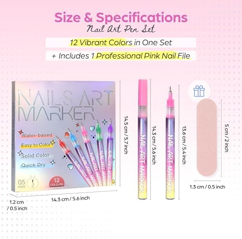 Close up of 0.5 millimeter nail art marker tip