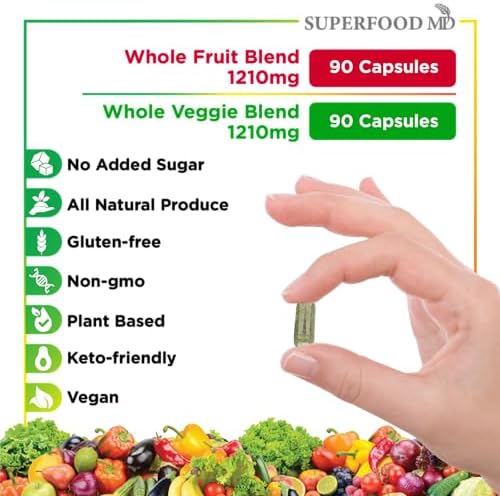 Superfood MD daily wellness whole food capsules close up