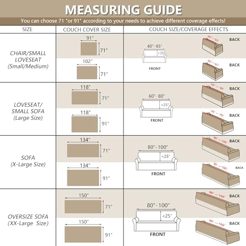 MYSKY HOME Chenille Furniture Protector showing tucked in neat corner layout