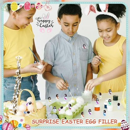 ILHSTY emotional support mini Jesus figures being placed inside a standard Easter egg