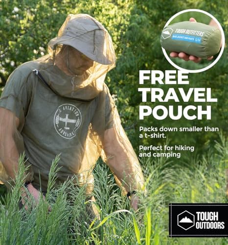 Tough Outdoors mosquito suit packed in its carry pouch