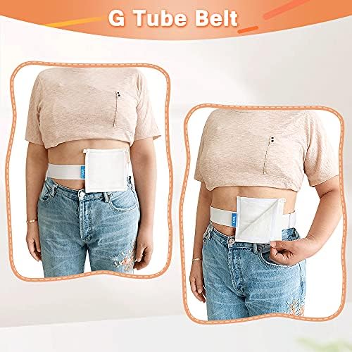 Gastrostomy feeding tube cover pouch opened to display the interior storage area for medical lines.