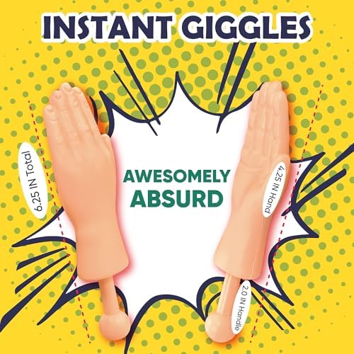 Flexible rubber DR DINGUS mini hands showing the removable handle design clearly.