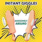 Flexible rubber DR DINGUS mini hands showing the removable handle design clearly.