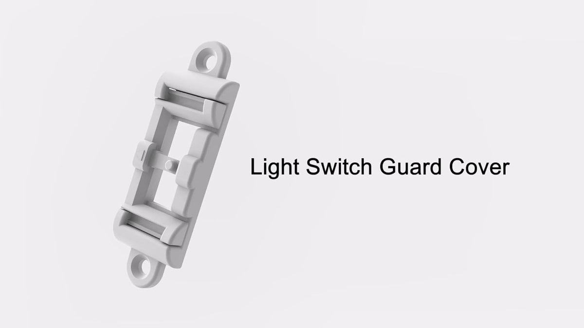 Modern black light switch guard for smart home devices