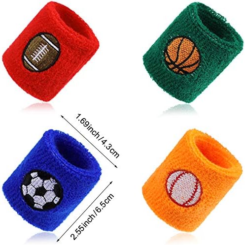 Close up of embroidered basketball sports wristband for kids