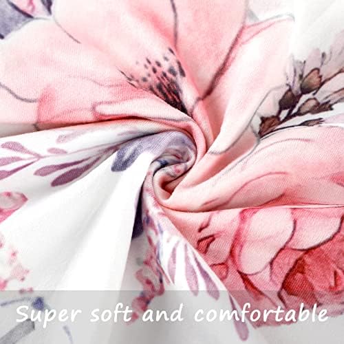 Swesen pink flower breastfeeding pillow slipcover close up