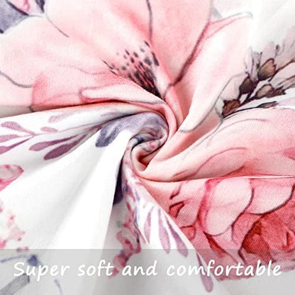 Swesen pink flower breastfeeding pillow slipcover close up