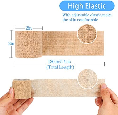 Individual packaging of Mooerca elastic self adhesive tape rolls for safe and hygienic first aid storage