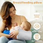 Ergonomic nursing arm pillow showing soft plush texture