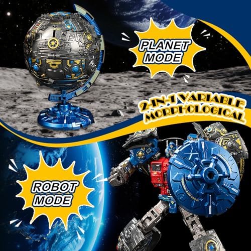 Side view of Yionkin globe transformation toy