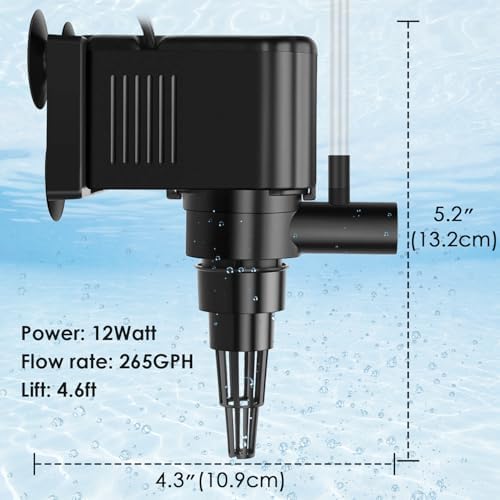AquaMiracle powerhead pump installed in a large fish tank