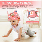 Back view showing adjustable straps of toddler headguard