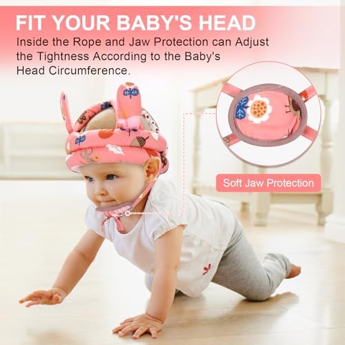 Back view showing adjustable straps of toddler headguard