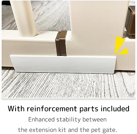 Lumizone no drilling cream color pet gate extension pin installation process