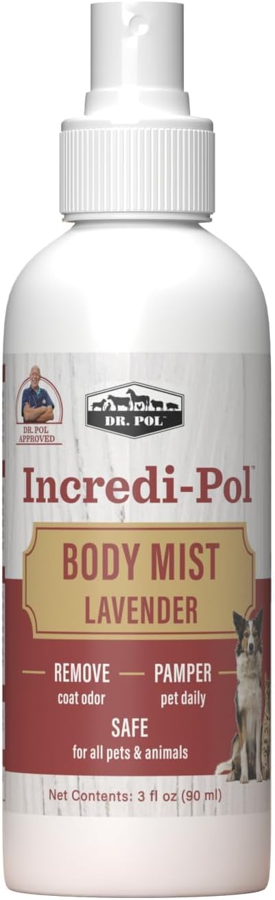 Lifestyle shot of a happy dog after using Dr. Pol freshener