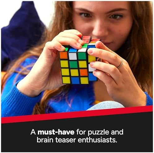 Rubik's master cube showing smooth seamless turning mechanics on a white background.