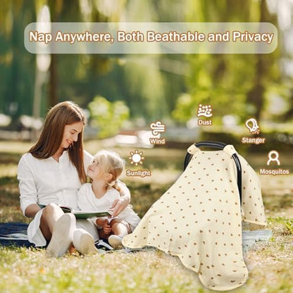 Side view of Hooyax baby car seat cover for infants
