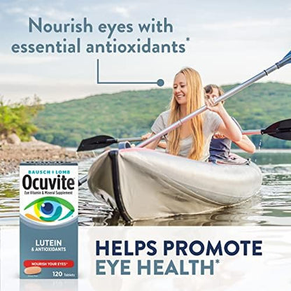 Bausch and Lomb Ocuvite supplement facts label closeup