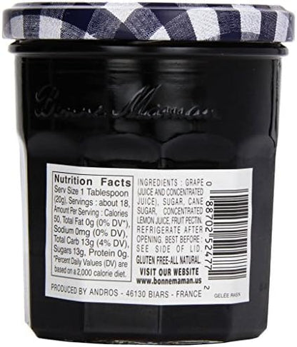 Authentic USA imported Bonne Maman fruit spread iconic gingham pattern lid