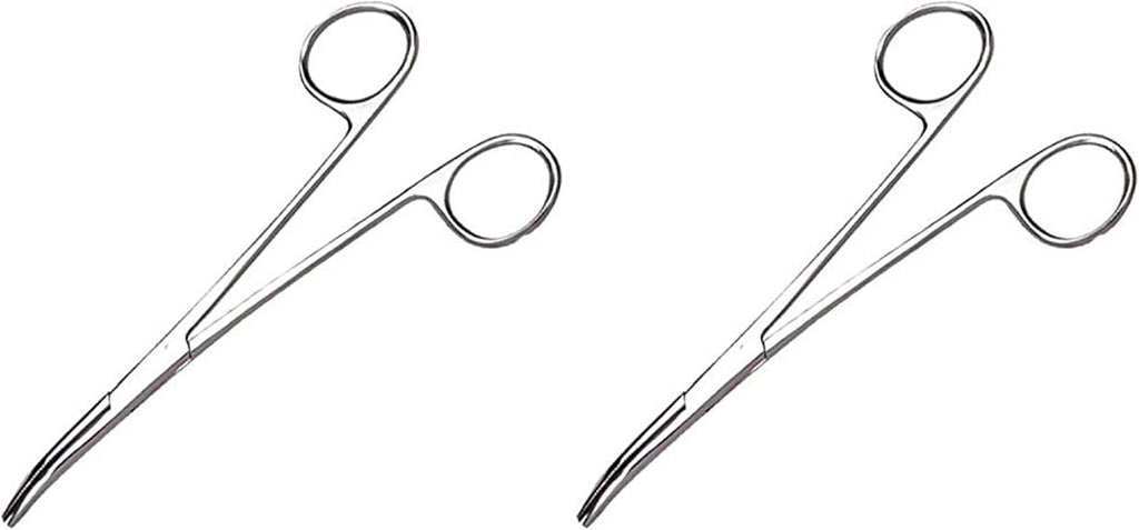 Millers Forge 5.5 inch curved hair puller close up of precision tip