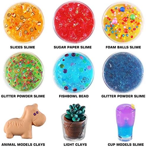 Demonstration of the glow in the dark powder mixed into the crystal slime shining in a dark room