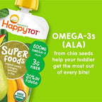 Toddler enjoying HappyTot organic chia and fruit puree